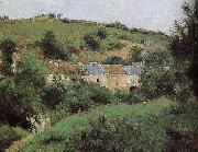 Camille Pissarro rural road oil on canvas